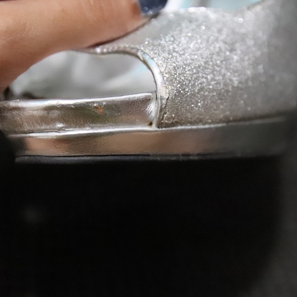 Rampage Open Toe Sparkle Heels - Picture 8 of 12